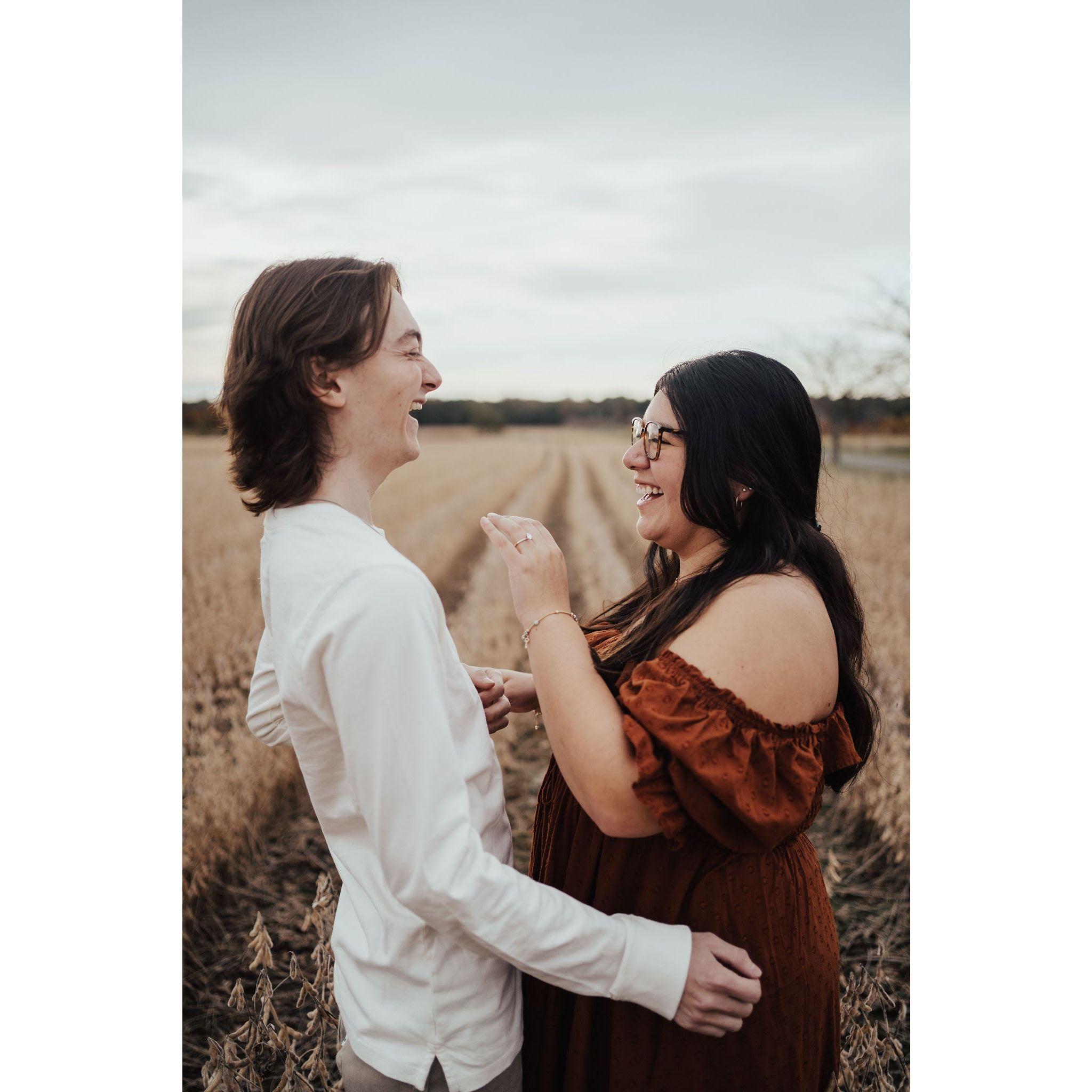 We could not stop laughing during our shoot!