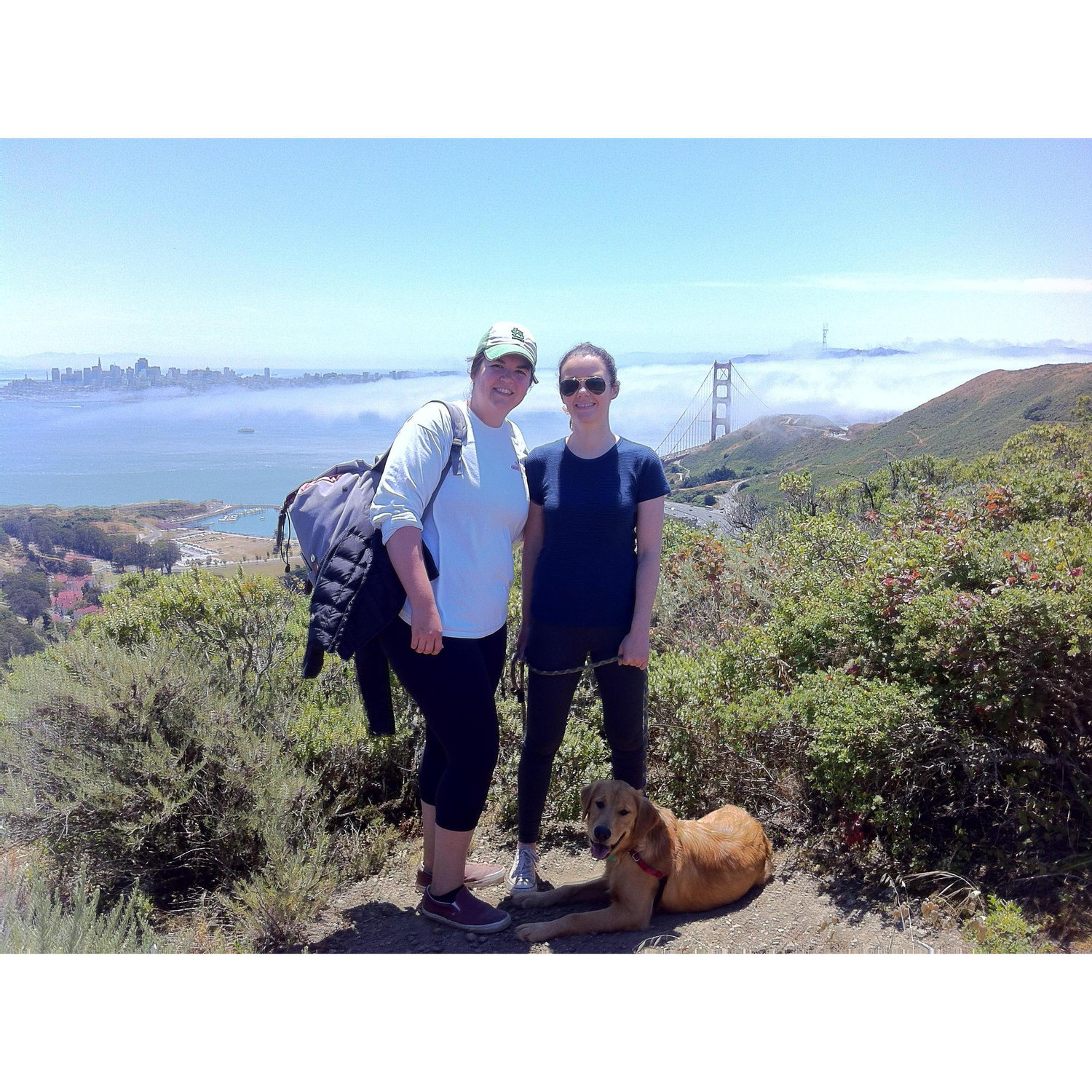 soaking in the Bay views after an 8 mile hike