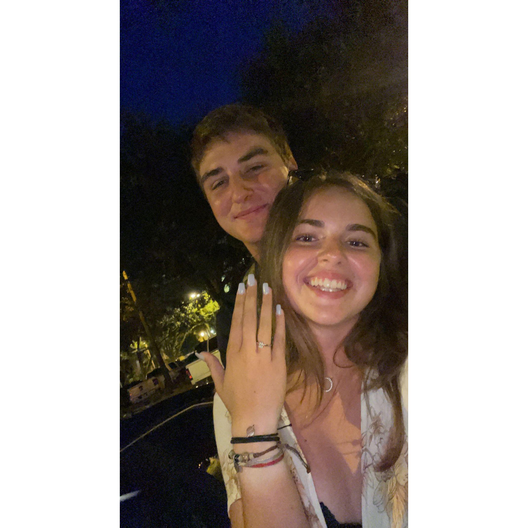 This was taken right after Robby proposed!
