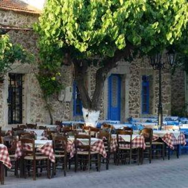 Dinner at a Greek taverna