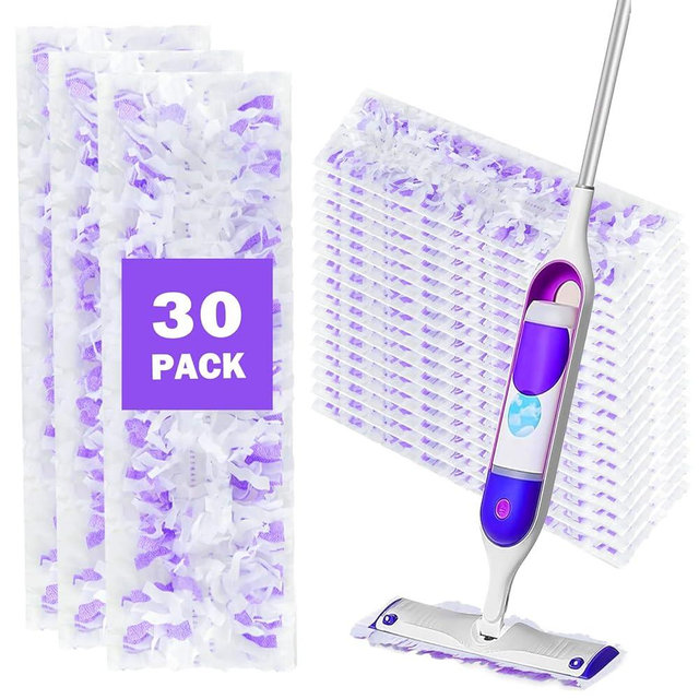 30 Pack Power Mop Pads Compatible with Swiffer Power Mop Refills, Disposable Multi-Surface Power Mop Refills for Swiffer Wet Pads Refill, Cleaning Supplies for Swiffer Power Mop Pads, Unscented
