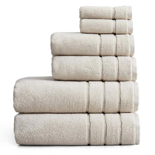 Springtree Home Luxury Turkish Cotton Bath Towels Set | 100% Turkish Cotton | Premium Bath Towels | Ultra Soft Thick Plush & Highly Absorbent | Luxury Hotel & Spa Bathroom Towels | Sand