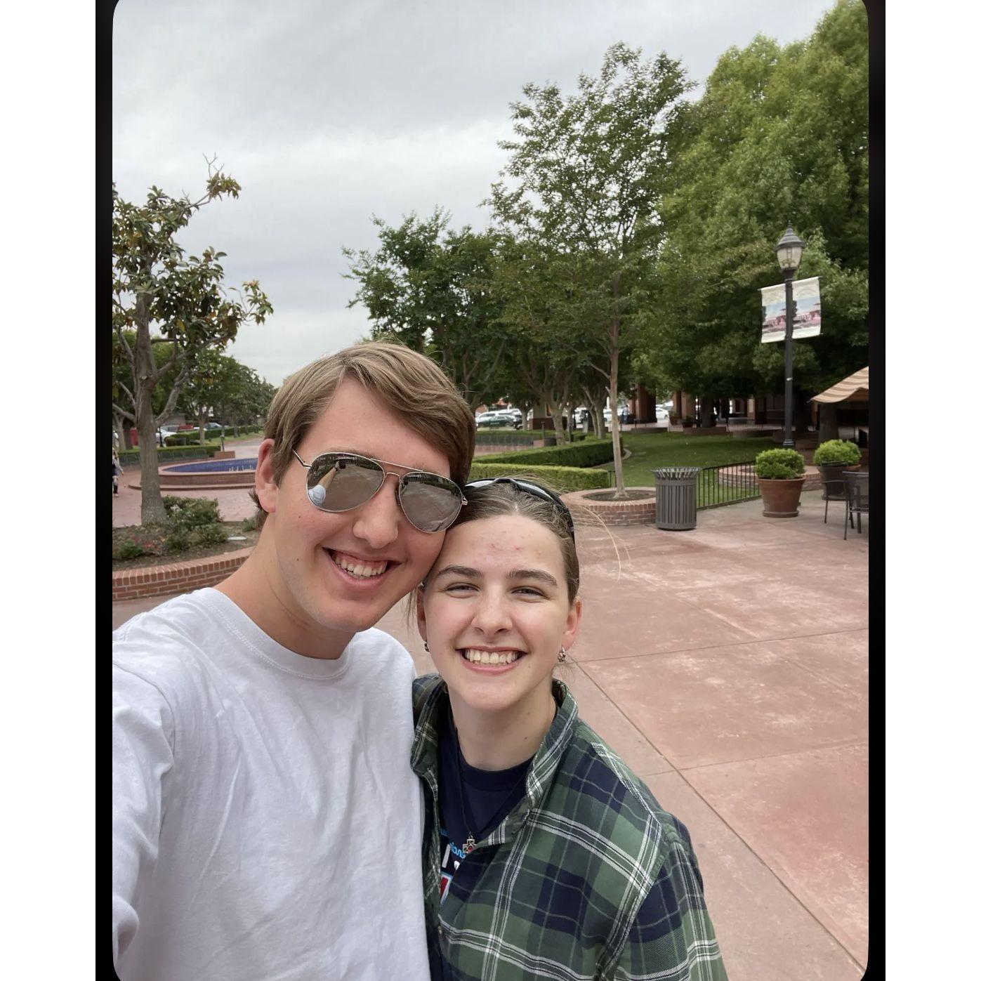 We went to see the movie Fall Guys then later we said I love you for the first time.