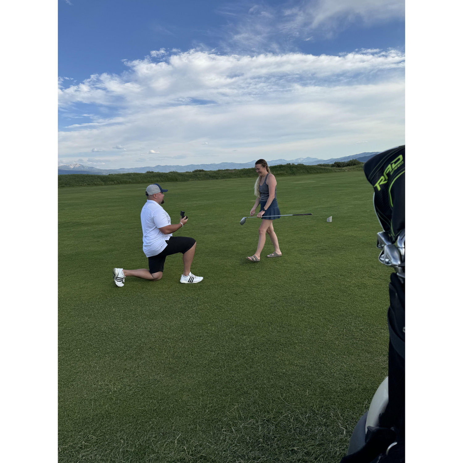 When Trevor proposed out in Idaho!