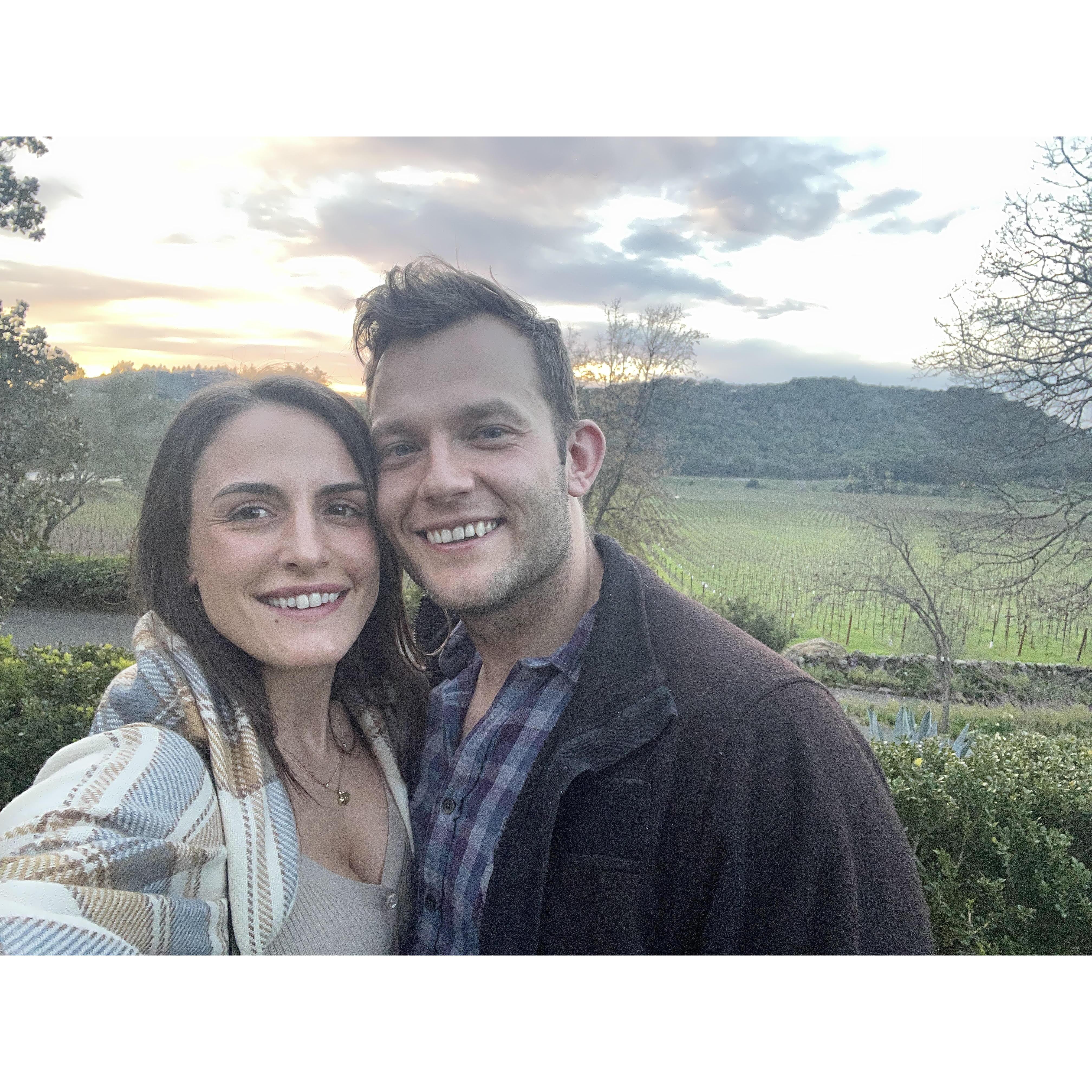 Our first winery together. We were possibly very drunk.