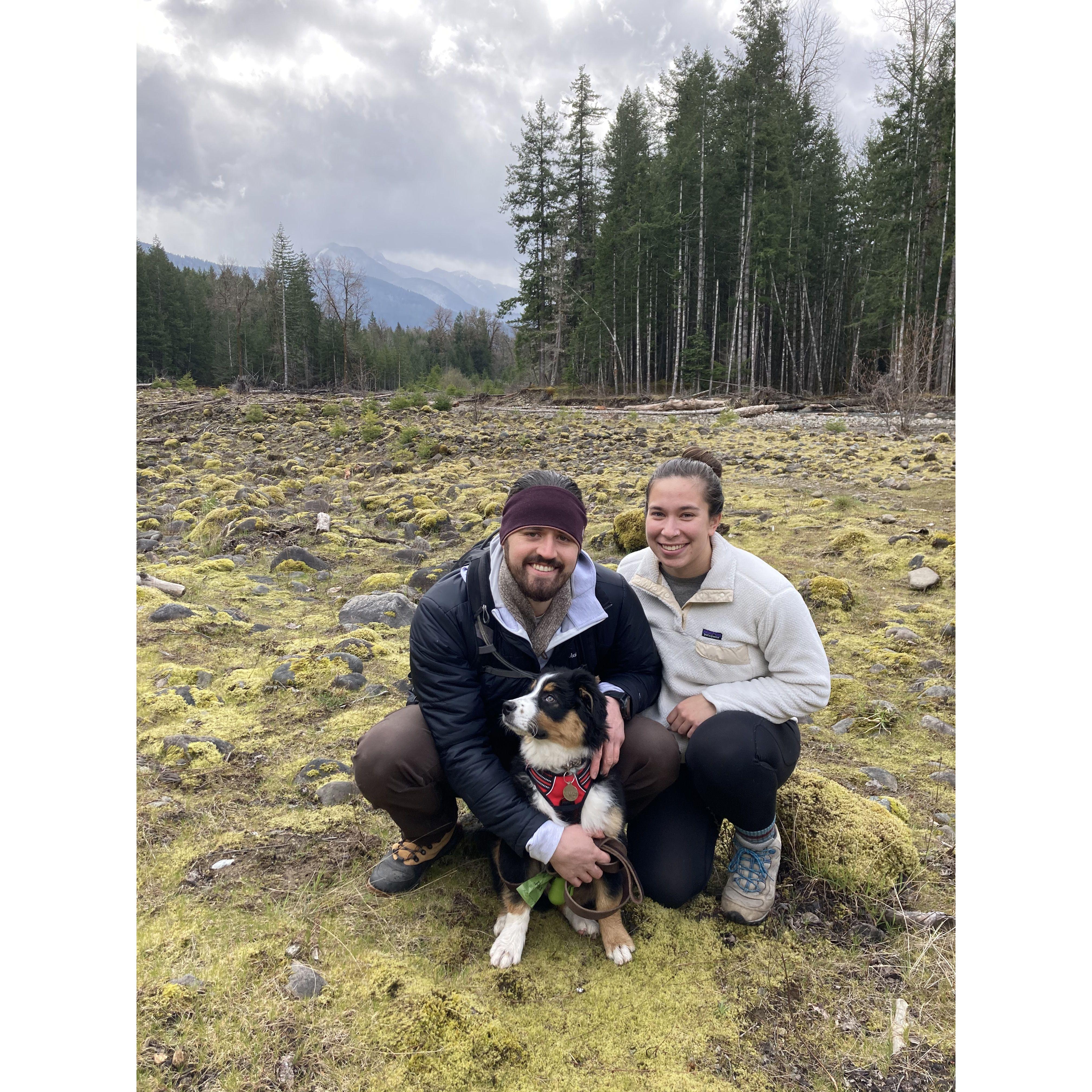 Taking our first family hike when Murray was about 4 months old