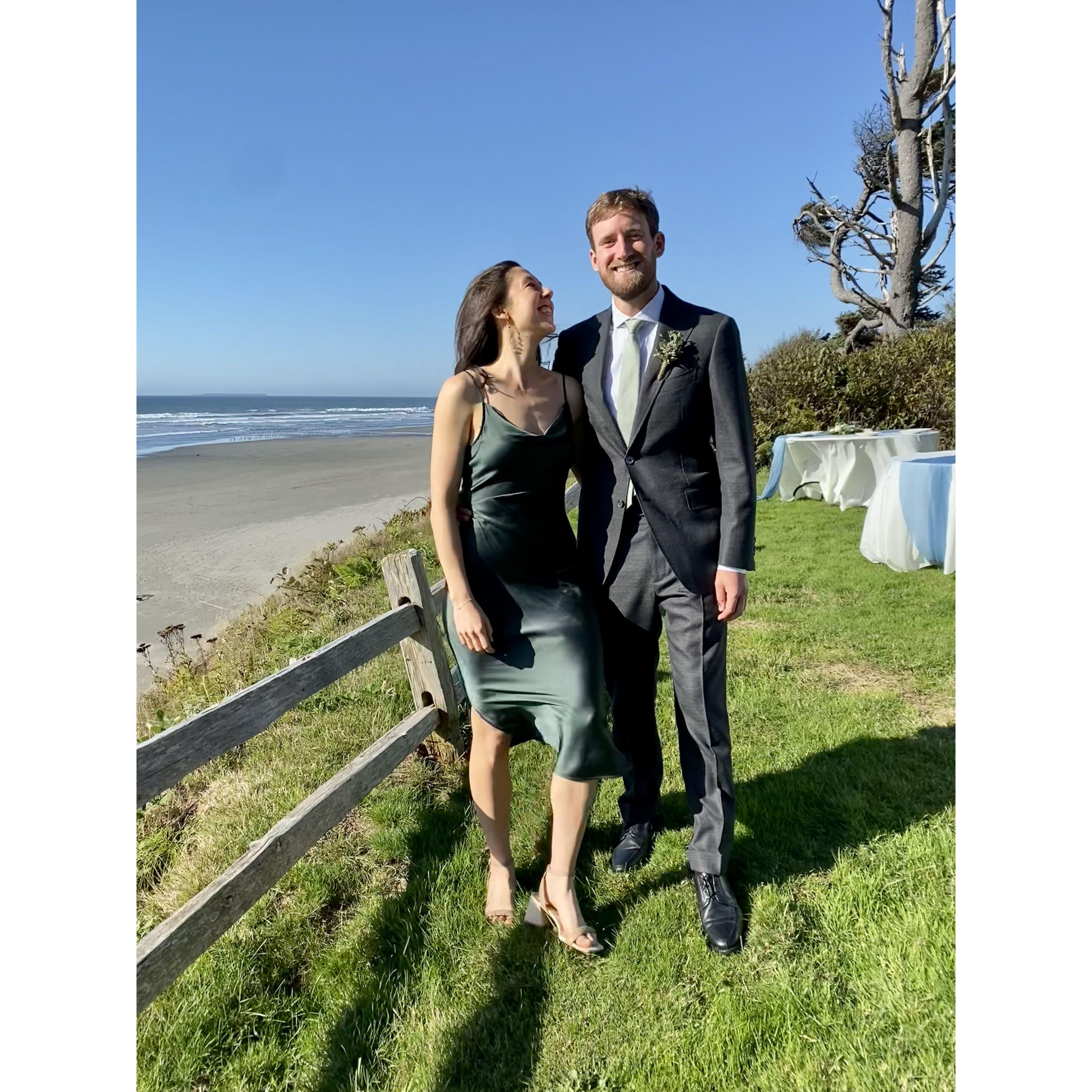 Summer and Adam's wedding at Kalaloch on the Washington coast!