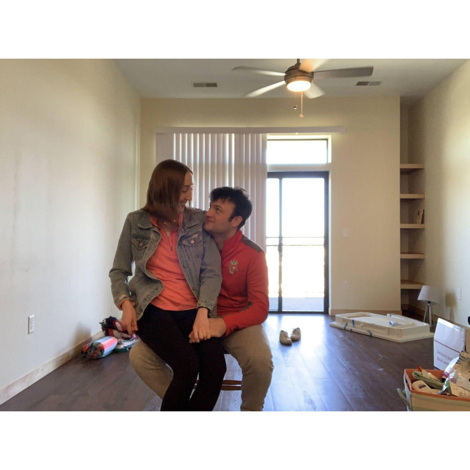 Moving in to our first apartment together in Madison