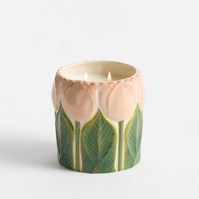 Tulip Candles, Pink, One Size