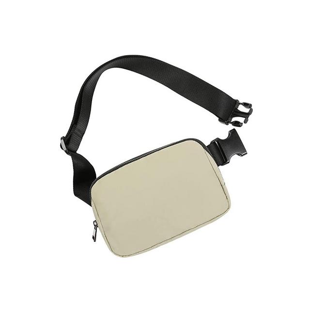 ODODOS Unisex Mini Belt Bag with Adjustable Strap Small Waist Pouch for Workout Running Travelling Hiking, Khaki