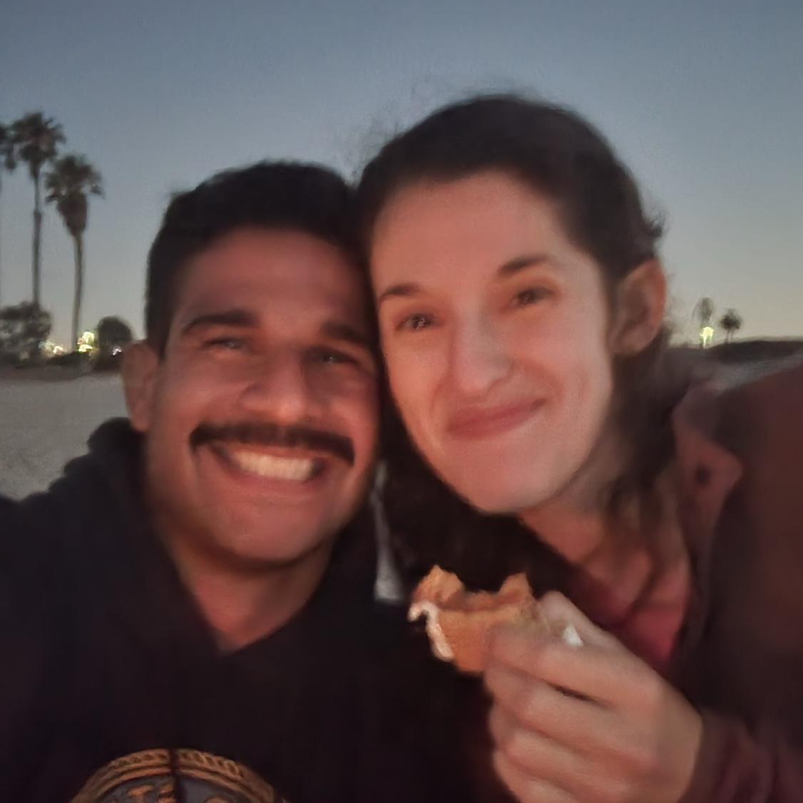 S’mores at the beach for Claire’s birthday <3