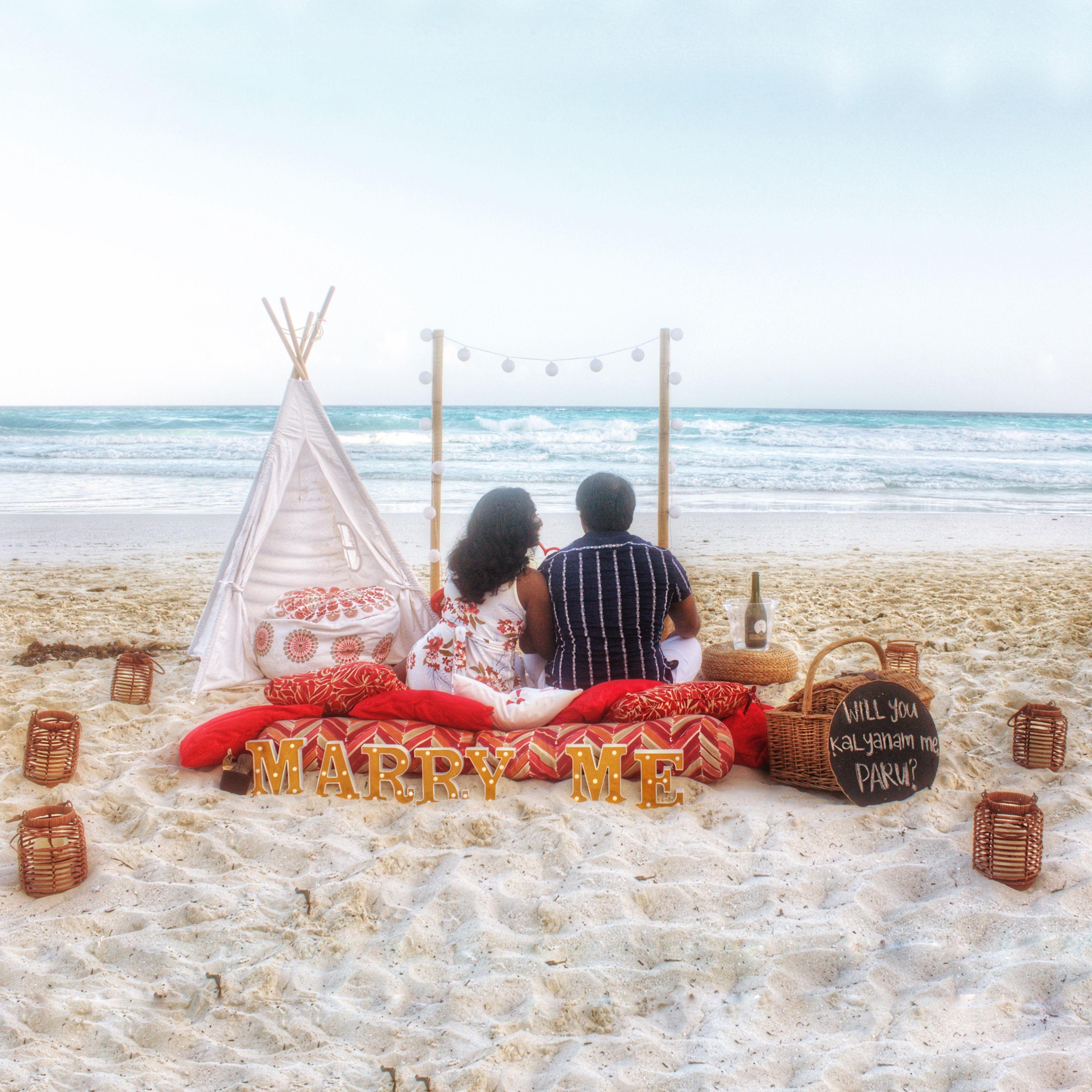 Proposal/Engagement in Cancun! Adithya worked hard to keep this a surprise for Nitya!