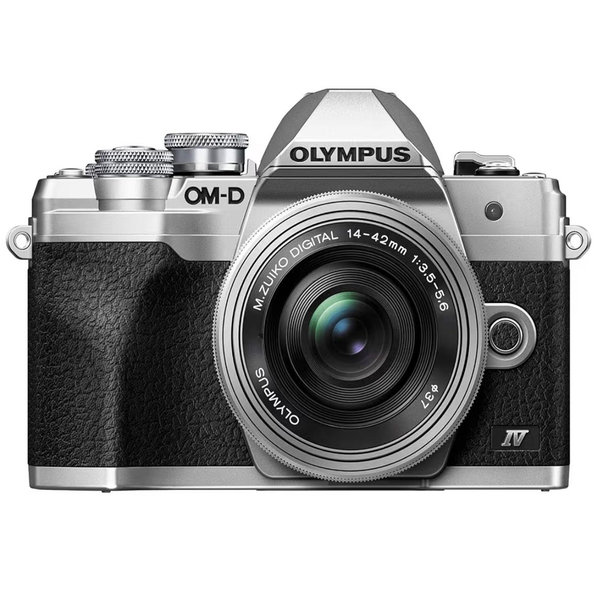 OM SYSTEM Olympus E-M10 Mark IV Silver Micro Four Thirds System Camera M.Zuiko Digital ED 14-42mm F3.5-5.6 EZ kit 20MP Sensor 5-Axis Image Stabilization 4K Video Wi-Fi