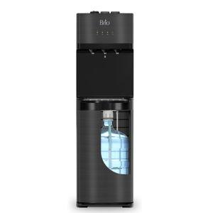 Brio Self Cleaning Bottom Loading Water Cooler Water Dispenser – Black Stainless Steel - 3 Temperature Settings - Hot, Room & Cold Water