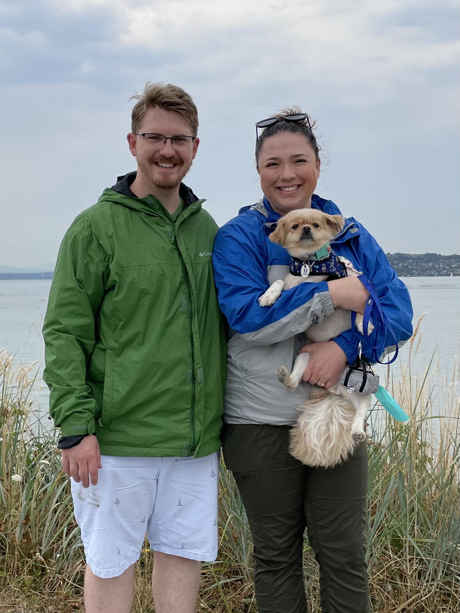 Point Defiance in Tacoma, WA. We spent the morning watching seabirds dive into the water while families in surrey bikes giggled and pedaled by. It was a bit misty there - hence the coats!