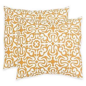 Safavieh Quixote 20-Inch Square Throw Pillows in Sienna (Set of 2)