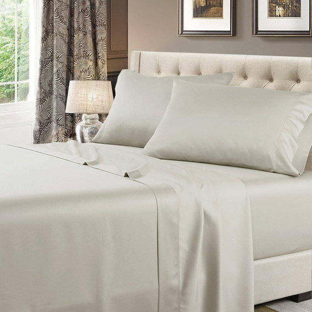 Egyptian Linens Extra Deep Pockets Solid 600 Sheet Set Linen California King