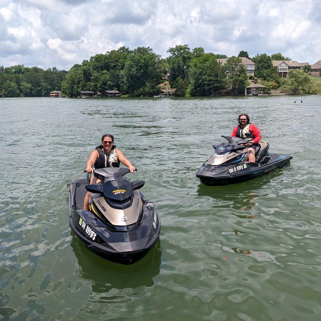 Ridding the jet-skis at Lake Tellico