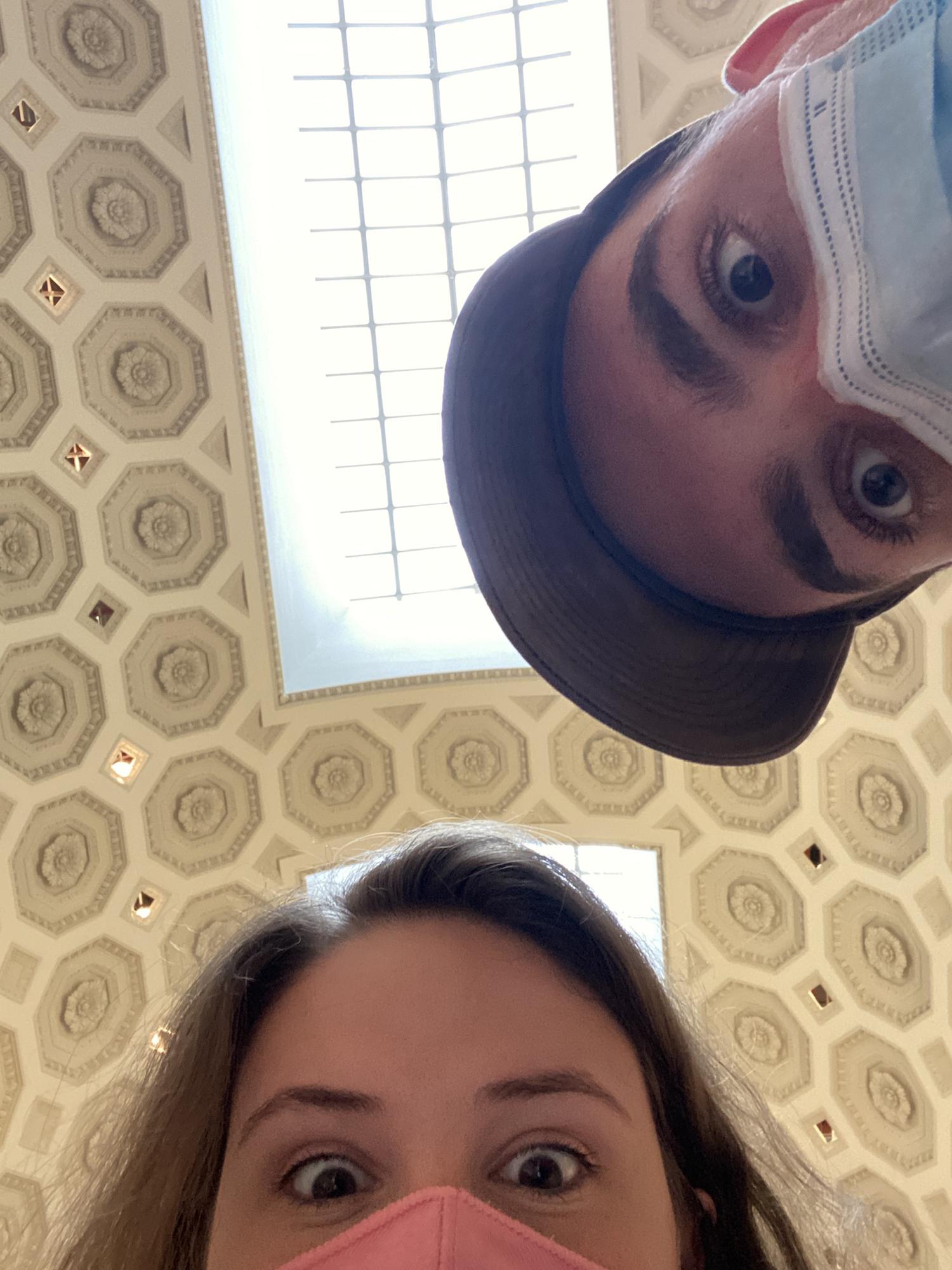 our first forehead selfie at the Met Museum