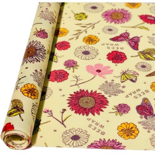Bee's Wrap - XXL Vegan Roll - Made in the USA with Certified Organic Cotton - Plastic and Silicone Free - Reusable Eco-Friendly Plant Based Wax Food Wrap - 14" x 52"