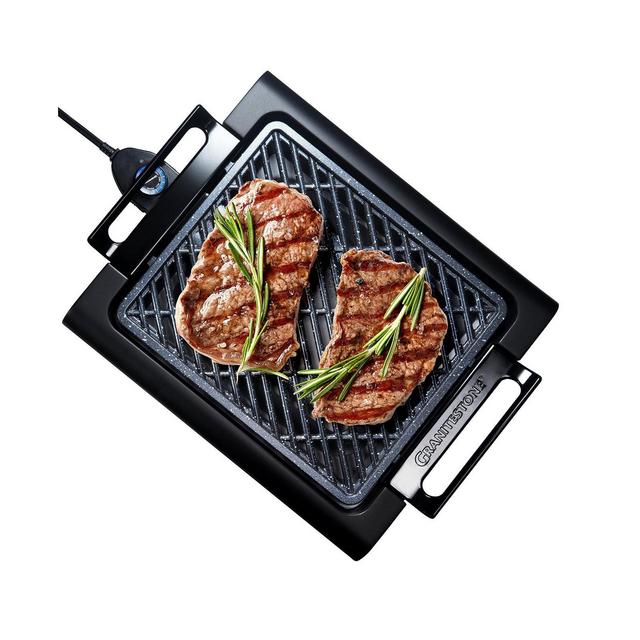 Granite Stone Diamond Titanium Non-Stick Coating Electric Indoor Smoke-less Grill