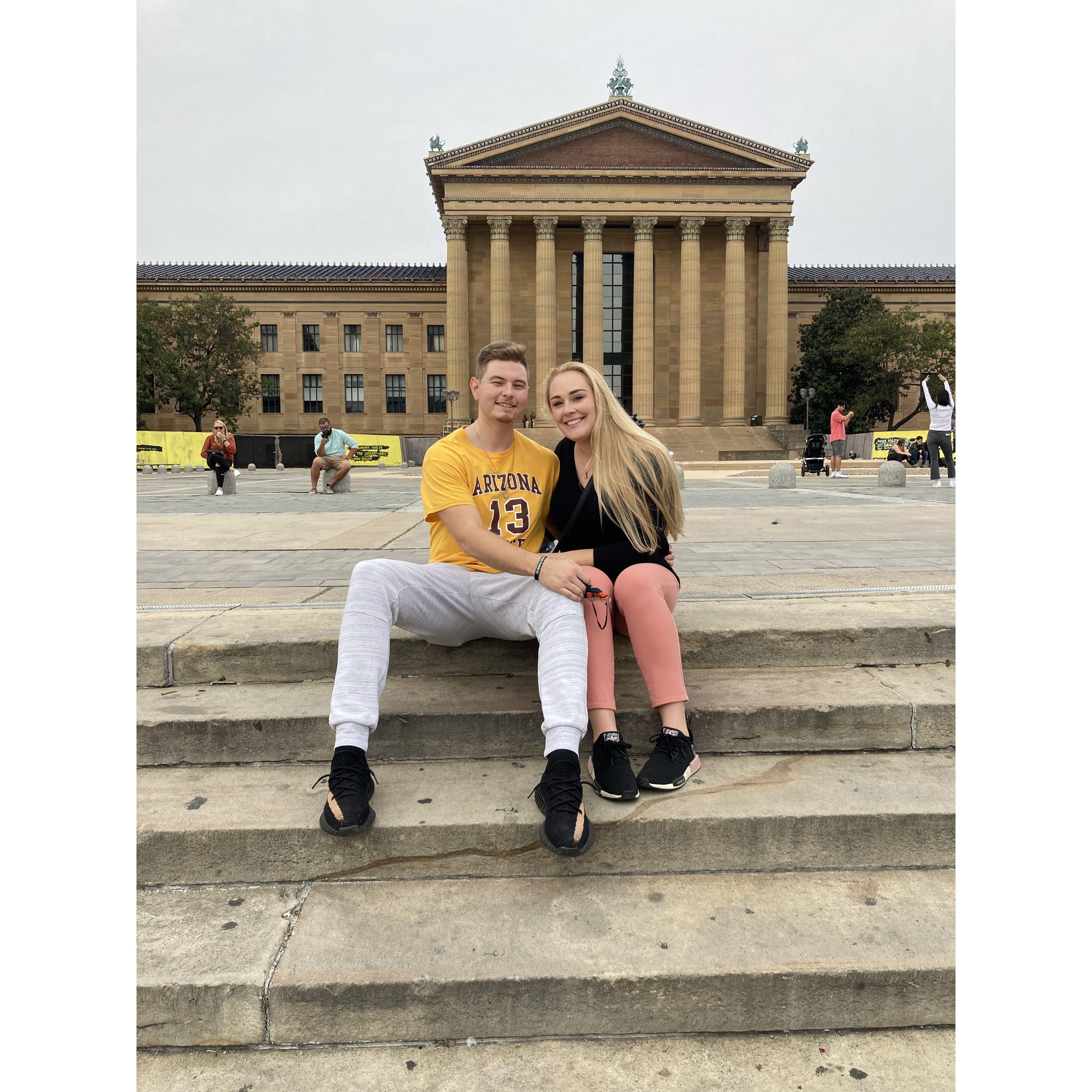 Our visit to Philadelphia on the Rocky steps - 2020