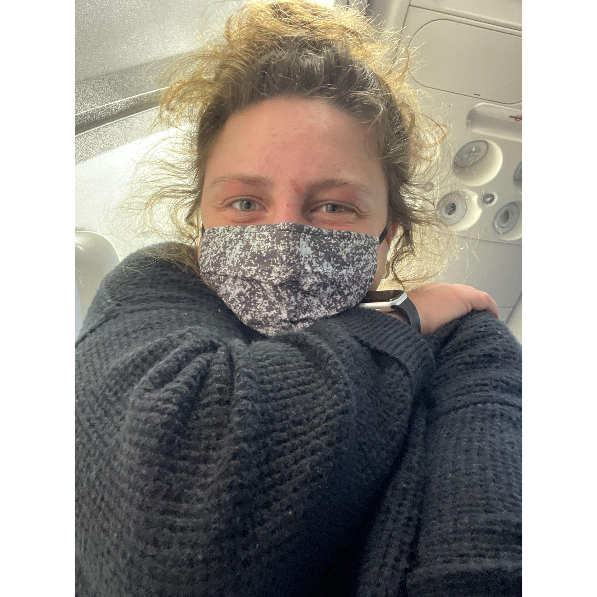 Example of sending big hugs from the plane post airport-bathroom-tears.