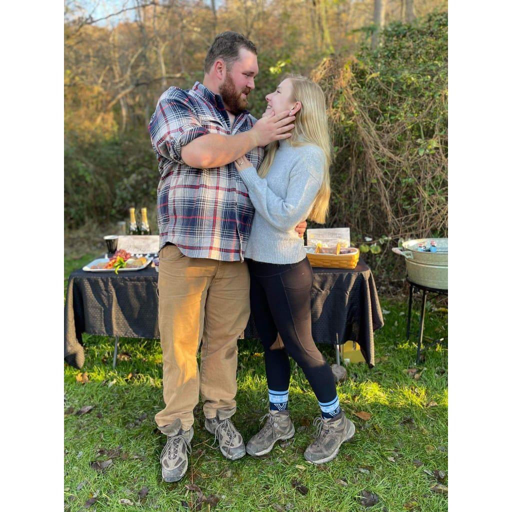 The day we got engaged. We hiked to Sunfish Pond and talked the whole way about how happy we are together and how we were excited to bring our family there one day.