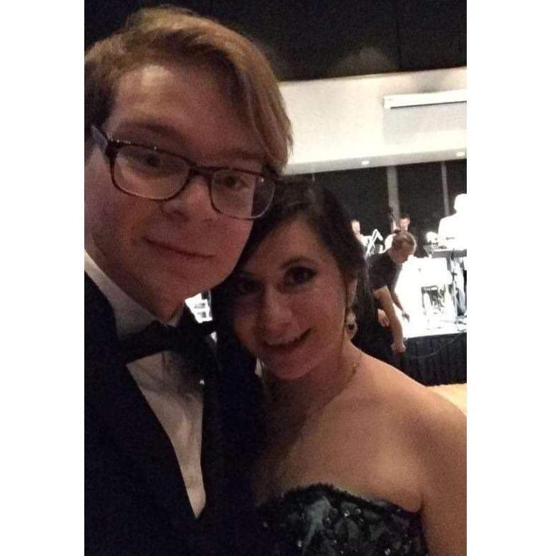 Our first photo together! Dancing at the President's Ball (2016)