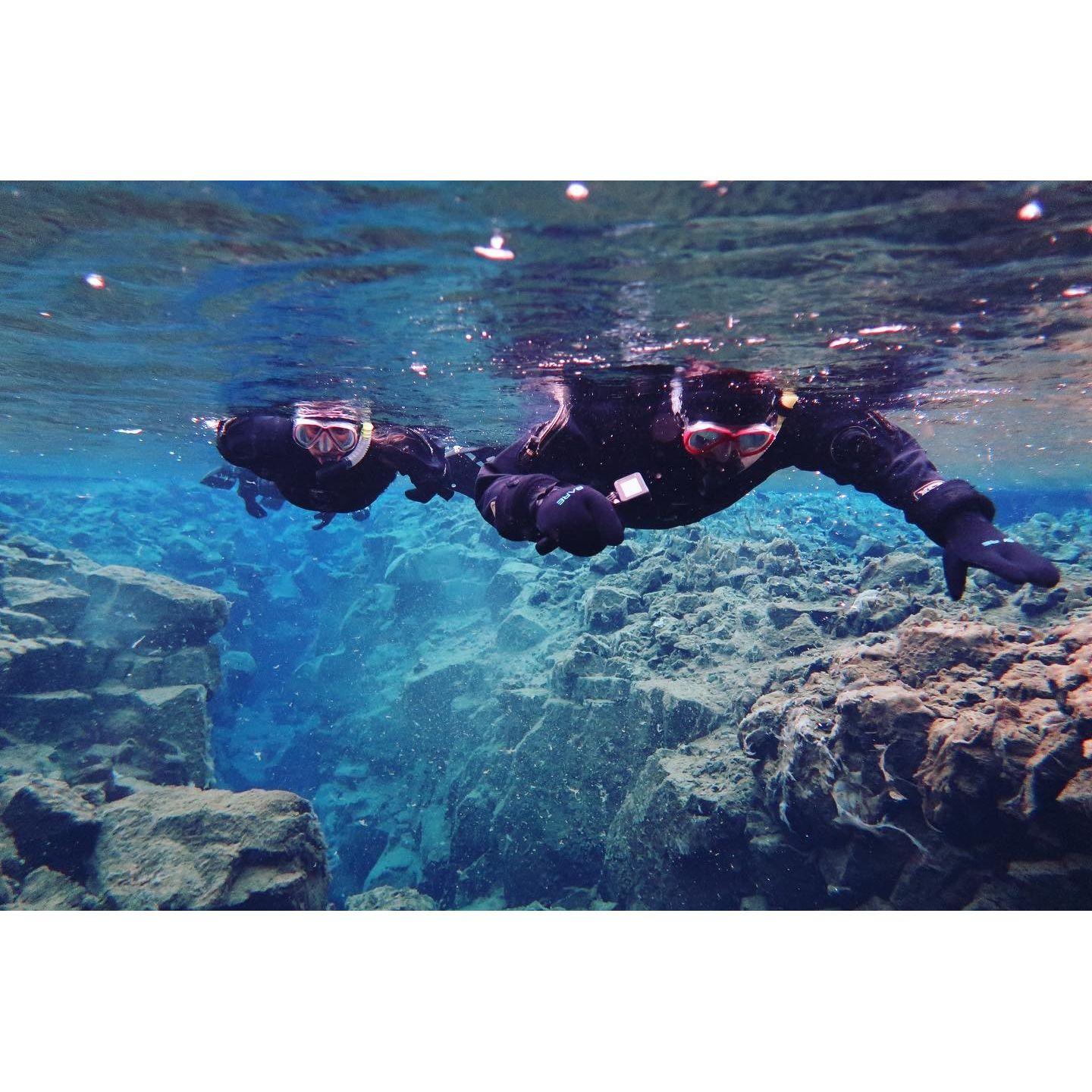 Winter snorkelling in Iceland!
