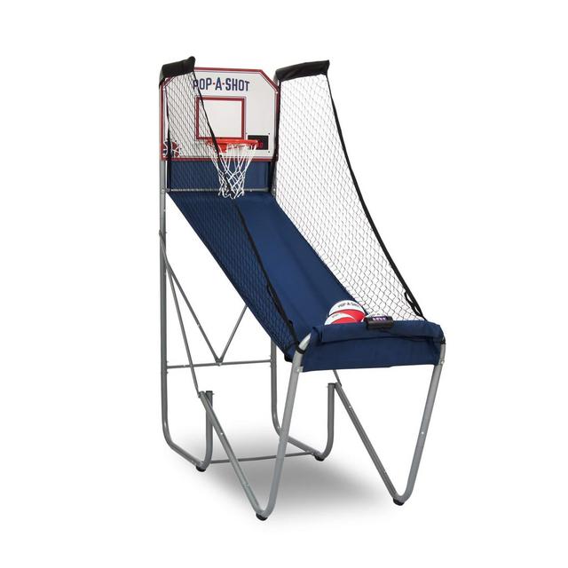 Pop-A-Shot Official Home Single Shot Basketball Arcade Game - 10 Different Games - 6 Audio Options - Near 100% Scoring Accuracy - Large LED Scoreboard