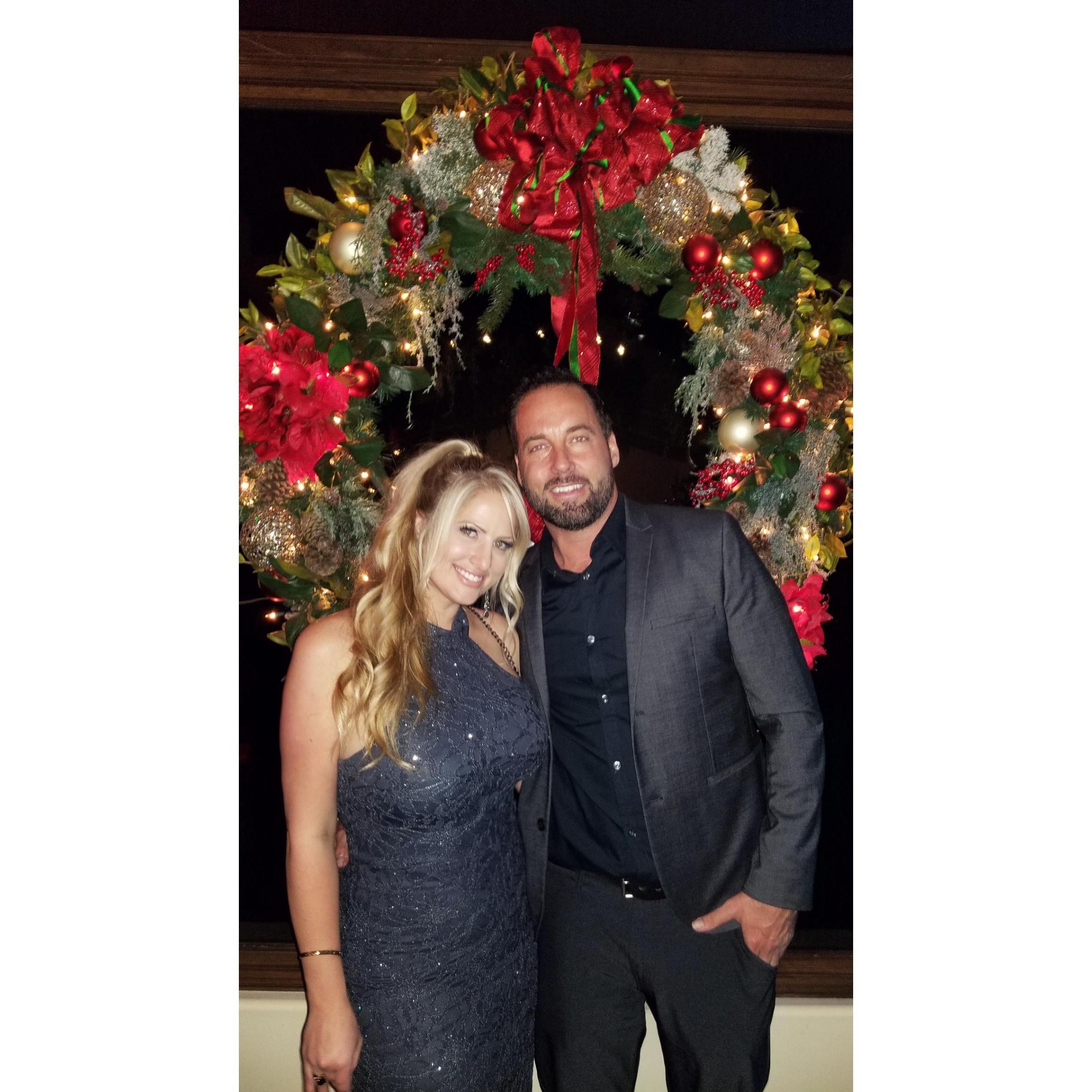 RWM Christmas Party 2018, just 2 months of dating and already smitten.