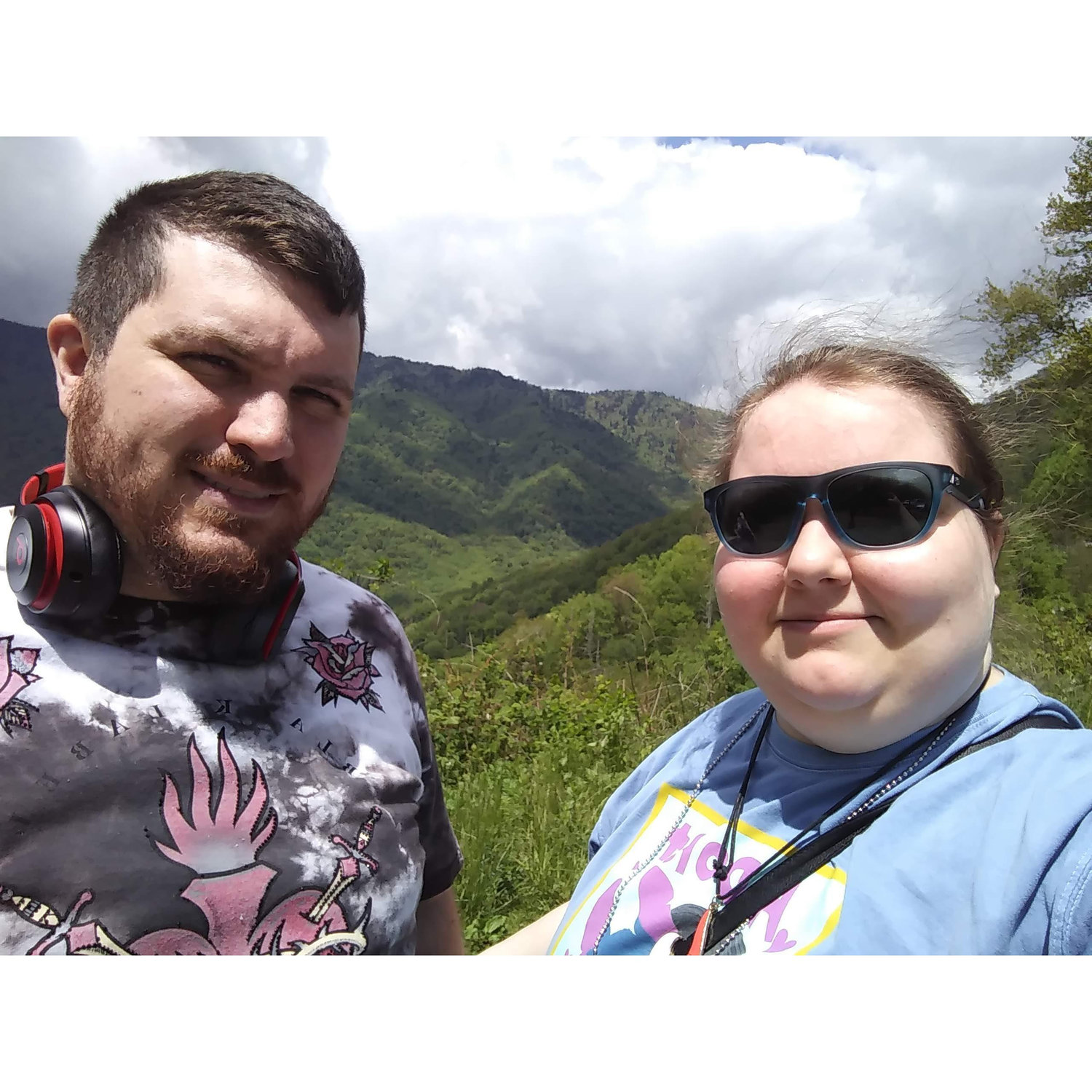 Viewing the Smokey Mountains.