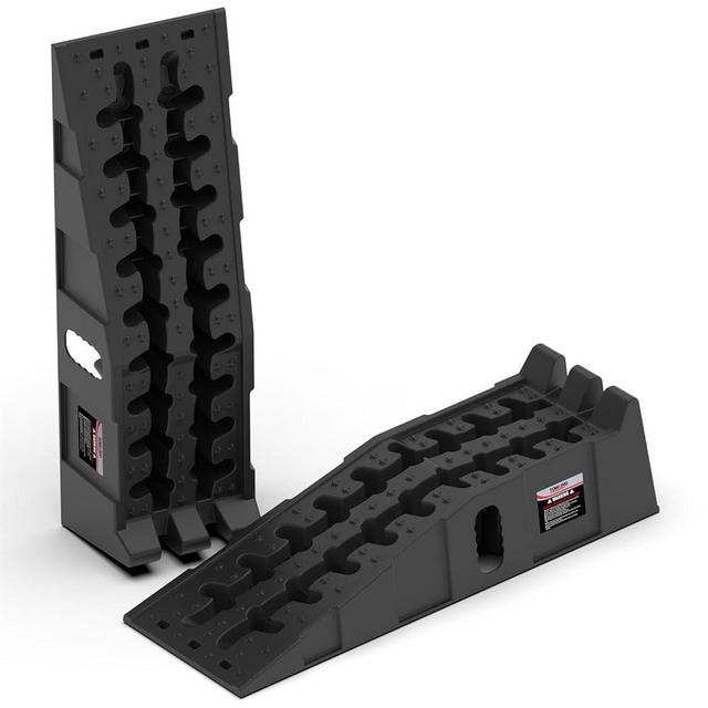 TOWKING Car Ramps for Oil Changes and Lift, Portable High Profile Car Ramps for Garage, Heavy Duty Tire Ramps for Larger Vehicles and Support Jack, 2pcs
