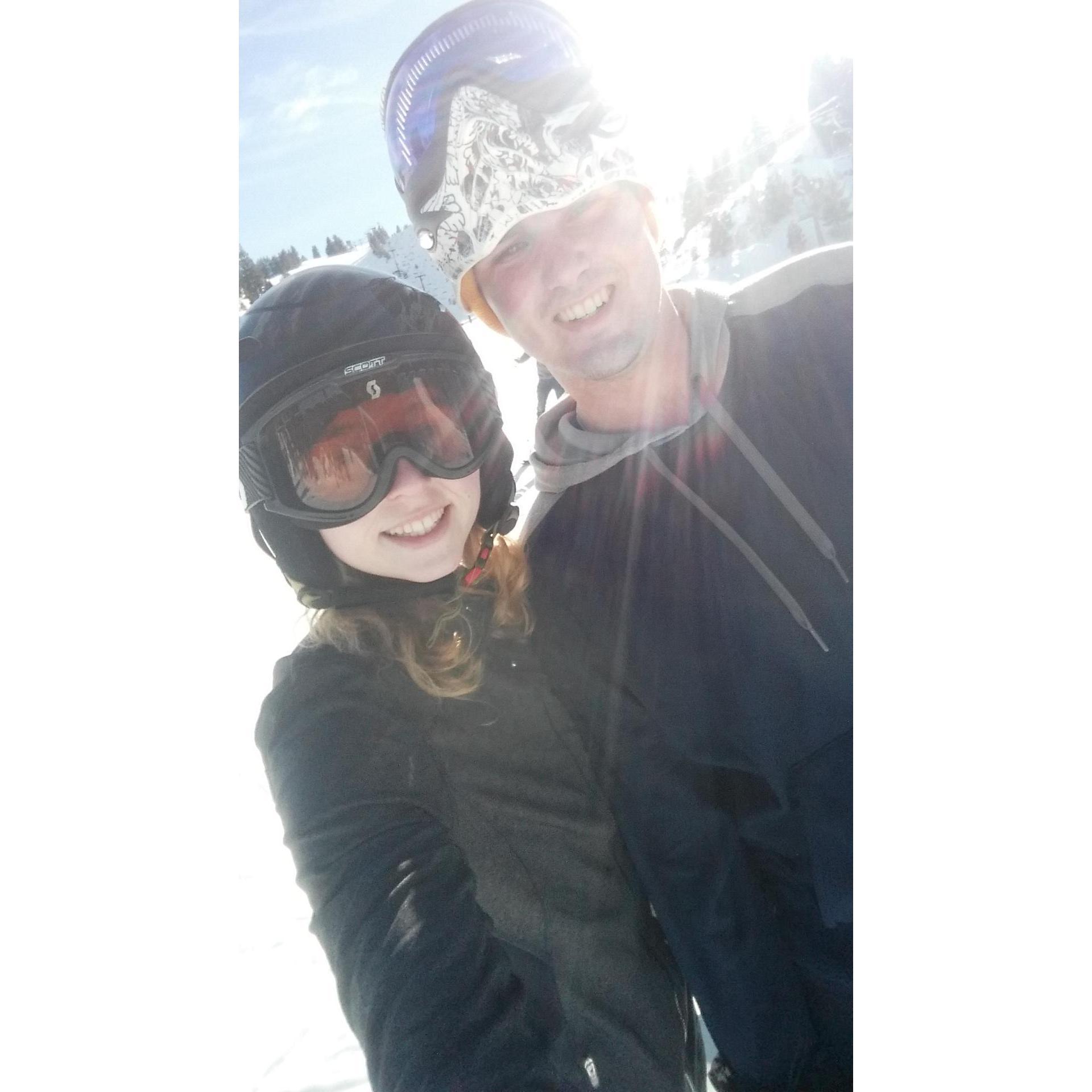 Jazzy's first time snowboarding!