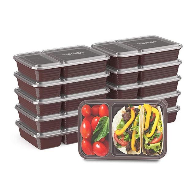 Bentgo Meal Prep 2-compartment Snack Container Set, Reusable, Durable,  Microwaveable - Sky - 20pc : Target