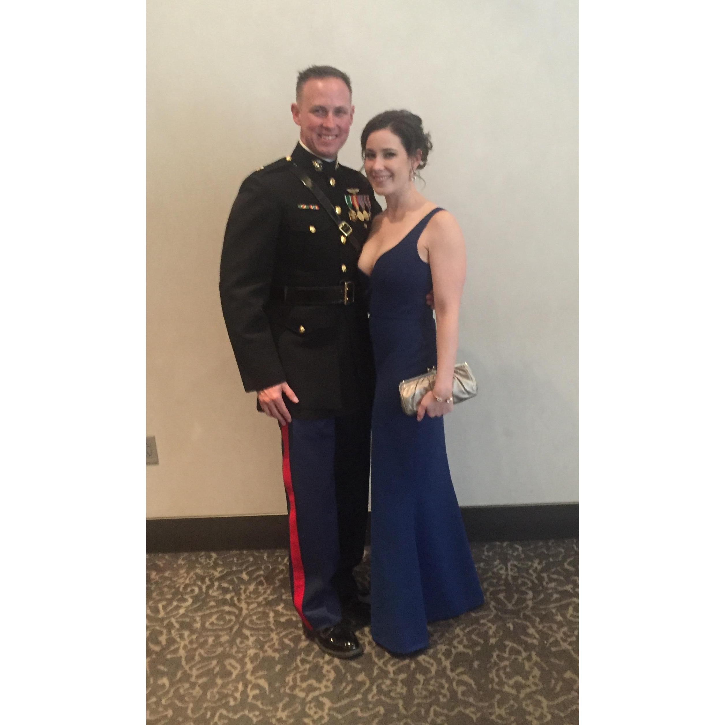 Our very first picture together, at the Marine Corps Birthday Ball 2016