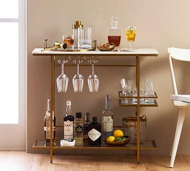 Delaney 34" Marble Bar Console