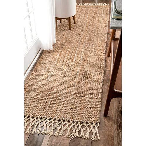 nuLOOM Raleigh Hand Woven Wool Runner Rug, 2' 6" x 10', Natural