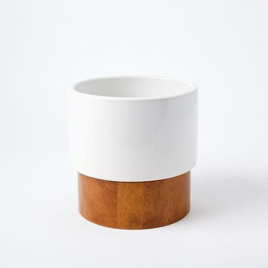 Wood Base Planters - Small