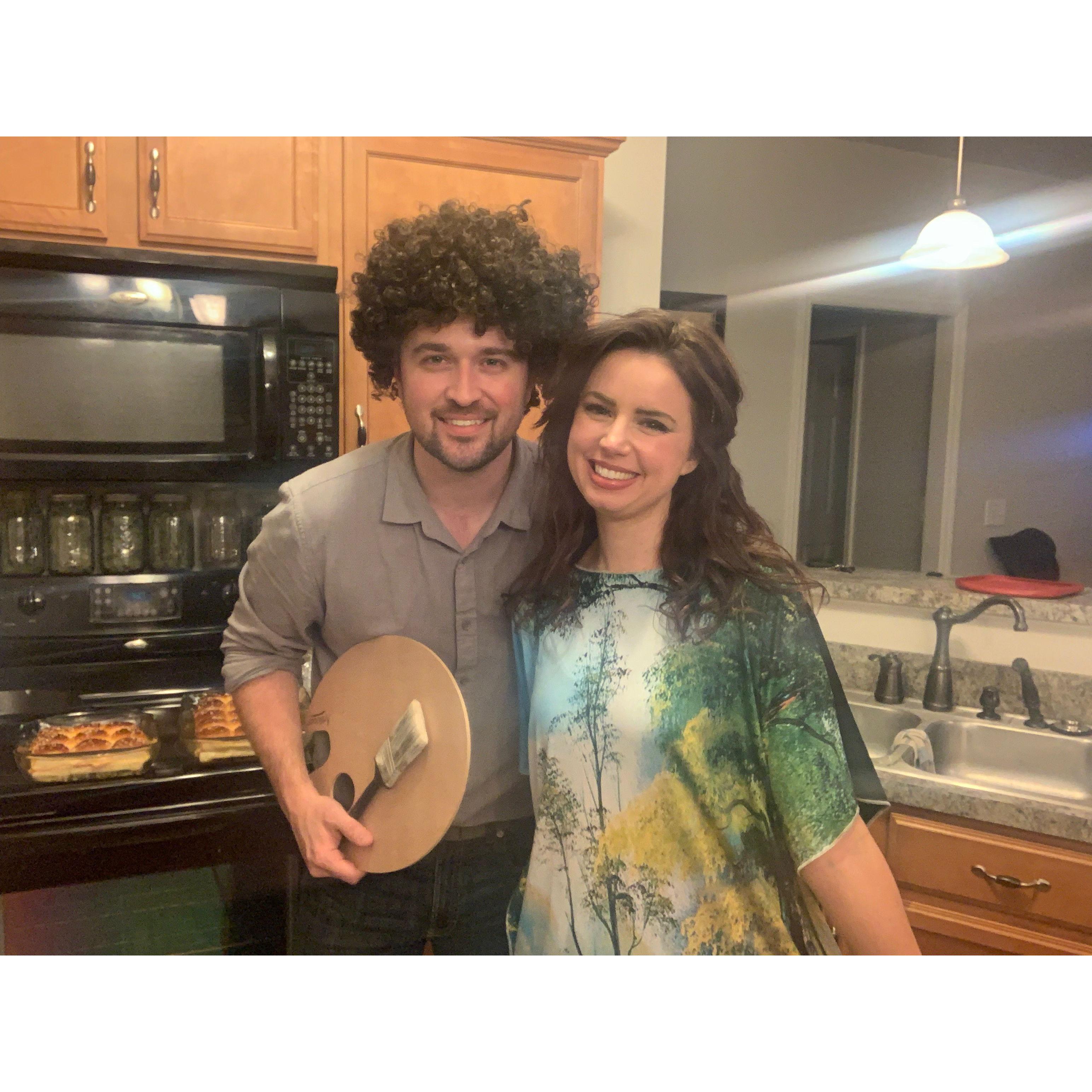 Kitchen buddies! Making snacks for a themed game night! Can you guess the theme?