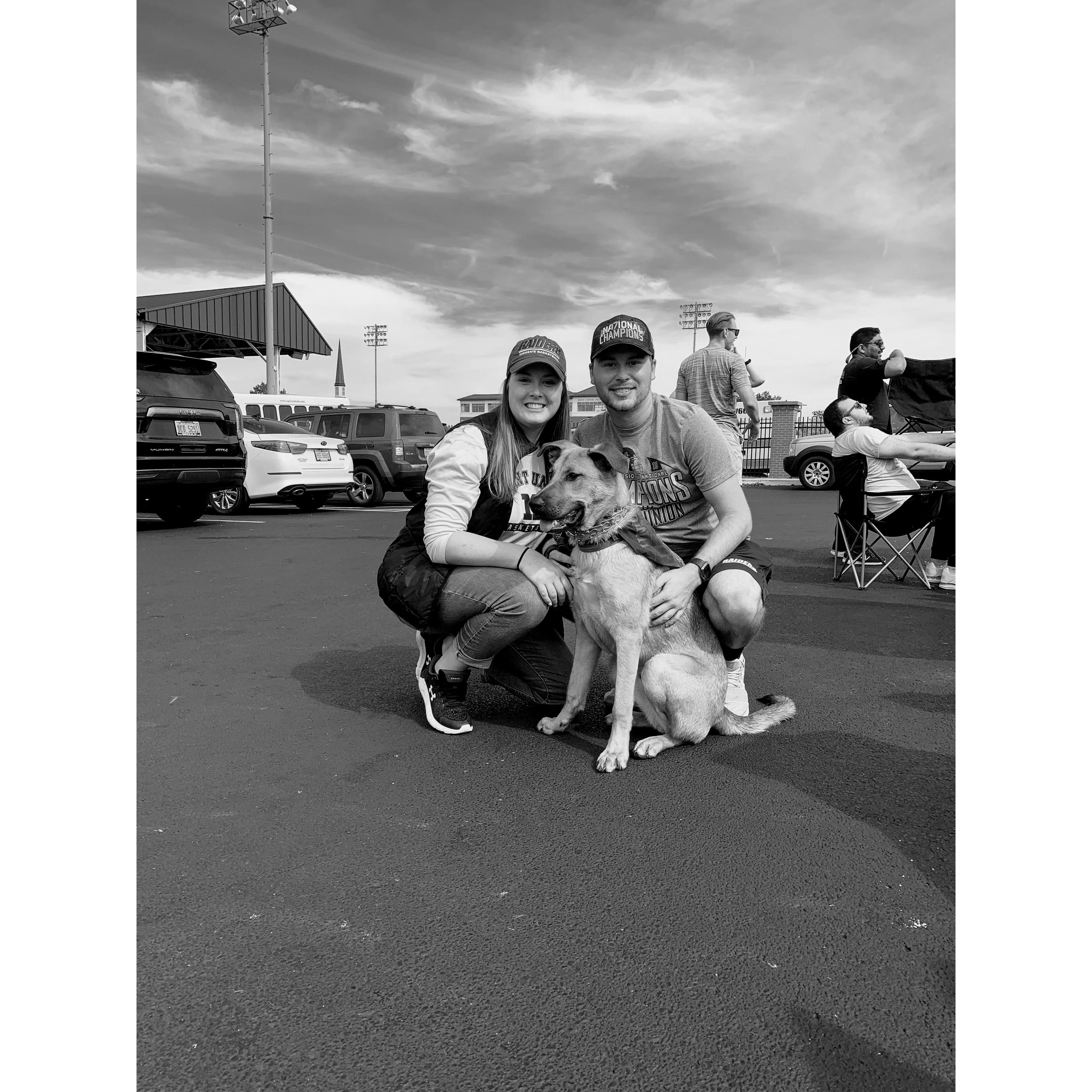 2021: Finally got to show our fur-baby around our home away from home with an Alumni Weekend Tailgate at Mount.