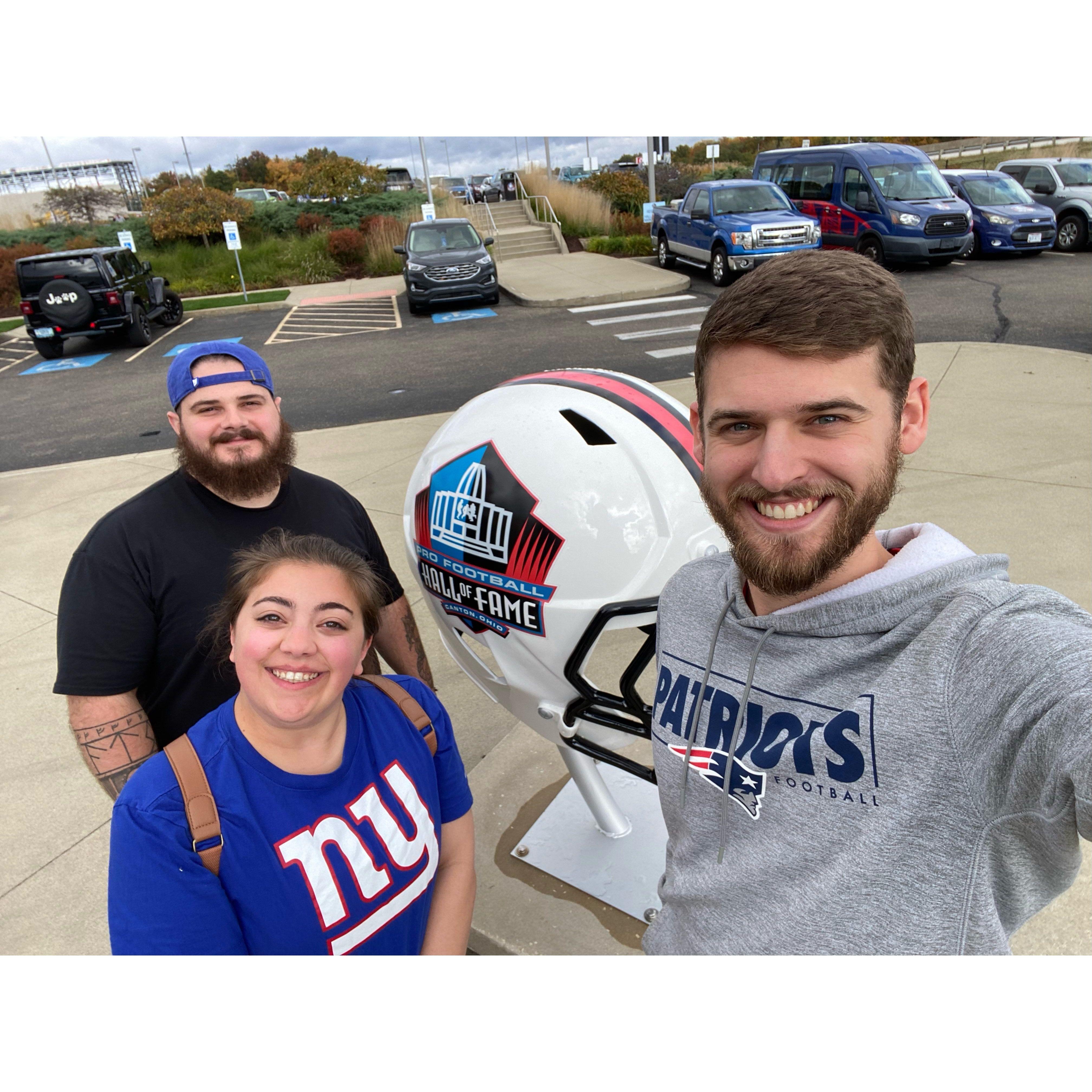 Walter Erika and Justin at the Pro Football Hall of Fame on 10/22/23