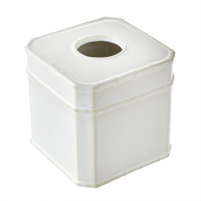 SKL Home Vern Yip Bamboo Lattice Tissue Dispenser, White