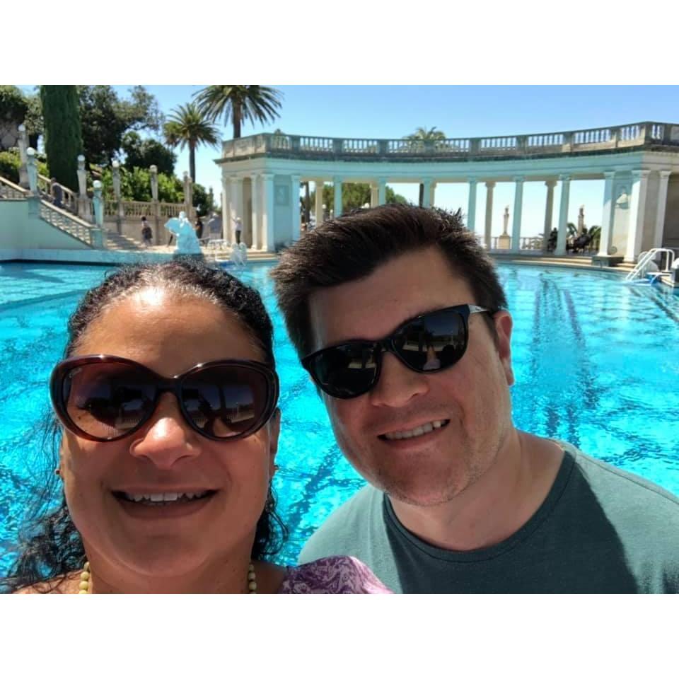 Chilling poolside at Hearst Castle