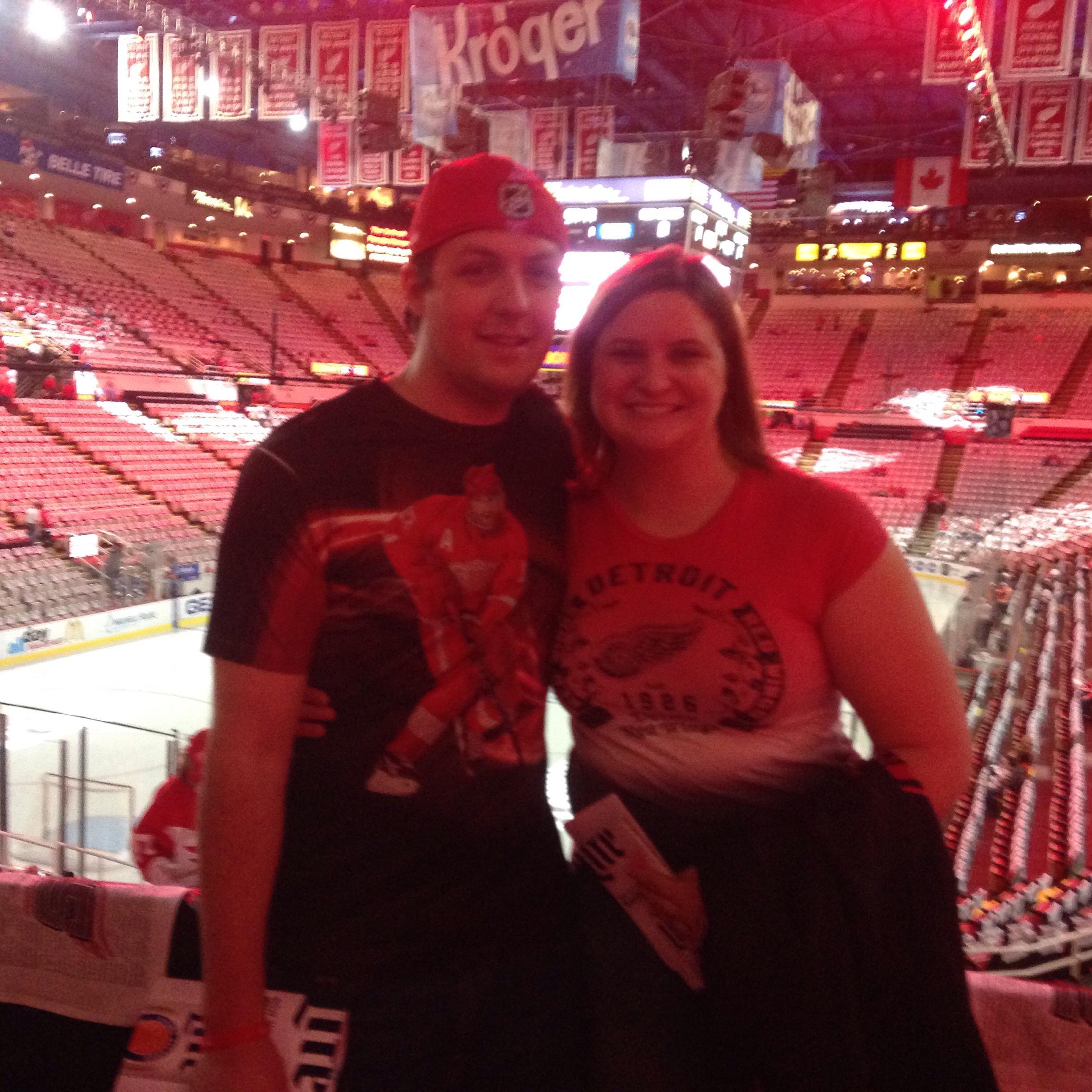 Our first Red Wings game!