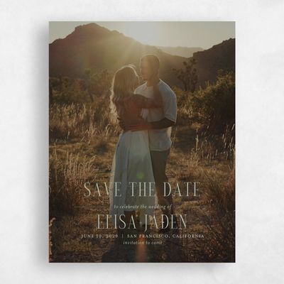 Laurel Green Wedding Save the Date - Cole Portrait