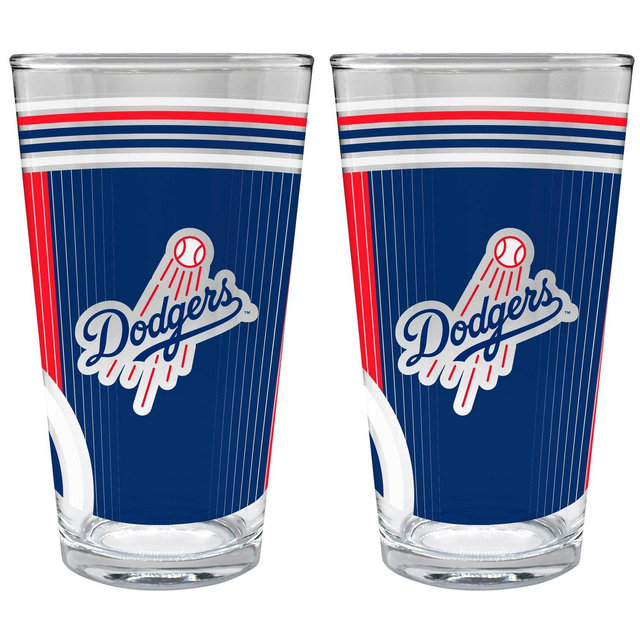 MLB Los Angeles Dodgers 2pc Pint Glass Set