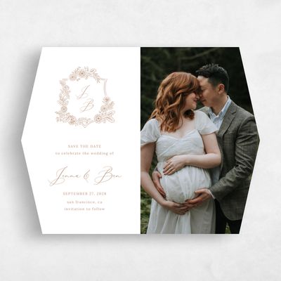 Brown Diamond Wedding Save the Date - Lilah Photo
