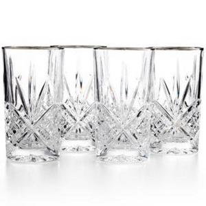 Godinger - Dublin Platinum Highball Glasses, Set of 4